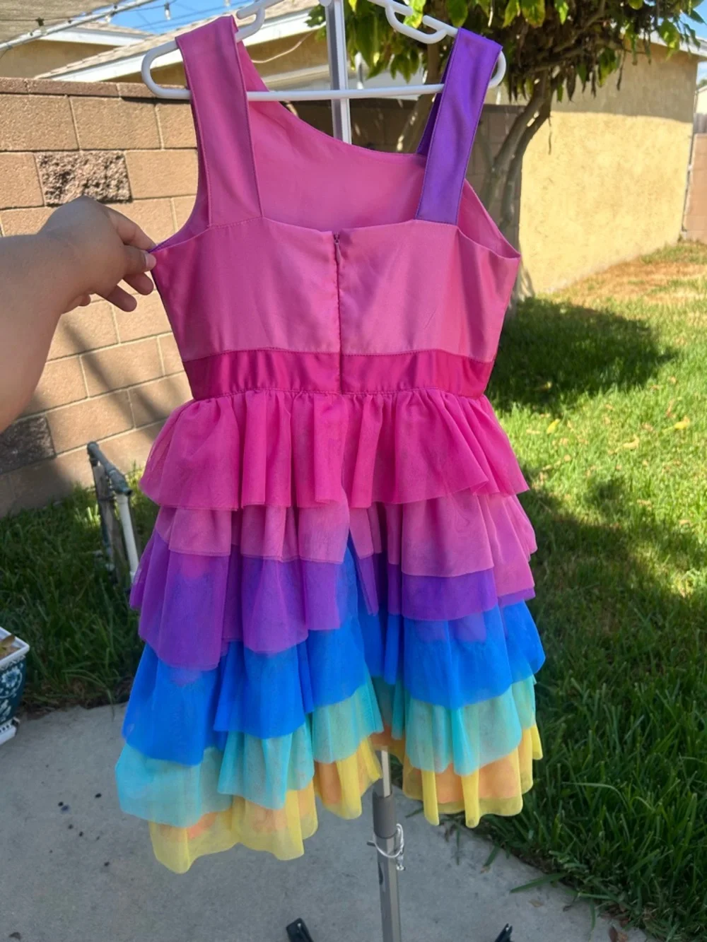 Disneyland resort 70th anniversary Rainbow Tulle Party Dress for Girls